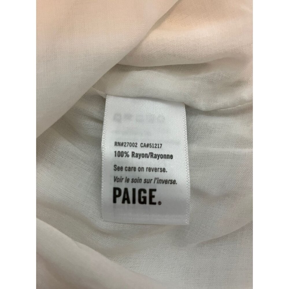 Paige White Short Sleeve Drop Waist Neckline Tie Dress Size Medium NWT - Picture 5 of 8